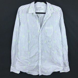 FRANK & EILEEN Barry Ditsy Floral Stripe Shirt L